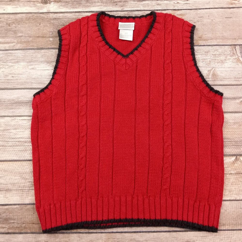 Perfectly Dressed 3T Red Sweater Vest